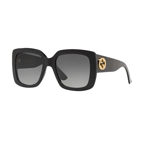 gucci 3708 black plated square glasses|Gucci Sunglasses for Women .